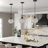 1-Light Dimmable Kitchen Island Glass Pendant Light-1217365675