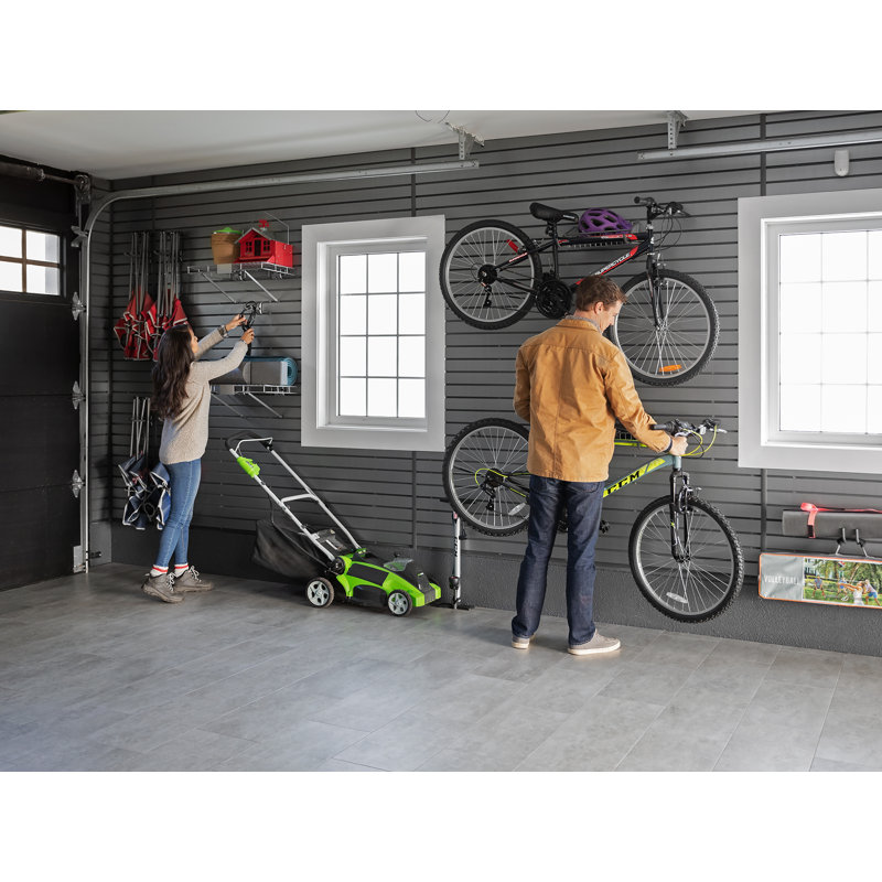 Silver 120 Sq. Ft. PVC Slatwall with 40-Piece Accessory Kit