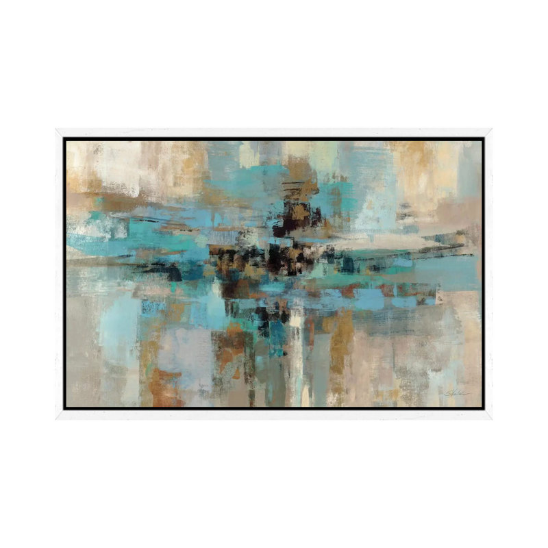 Morning Fjord - Print on Canvas, 152.5 cm H x 101.5 cm W, White Floater Framed