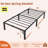 Twin Size Black Metal Bed Frame, 16" High Platform Frame No Box Springs Needed, Heavy-Duty Sturdy Construction with Storage Space Under Bed, Easy to Assemble, Strong Load-Bearing-609276774