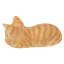 Statue de chaton tigré endormi-209440241