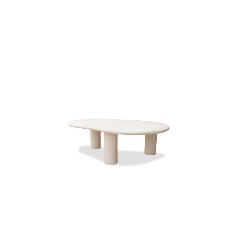 Puddle Polymer Granite Blend Coffee Table, Ivory Tusk