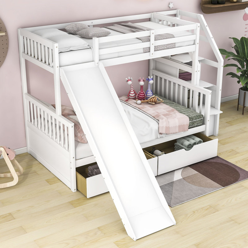 Bilmar Twin Over Full 2 - Drawer Standard Bunk Bed by Isabelle & Max™, White