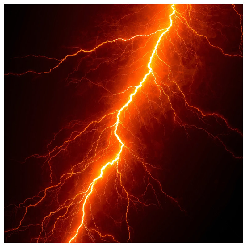 Coussins lumineux Bright Lightning Bolt, 18 x 18 inches