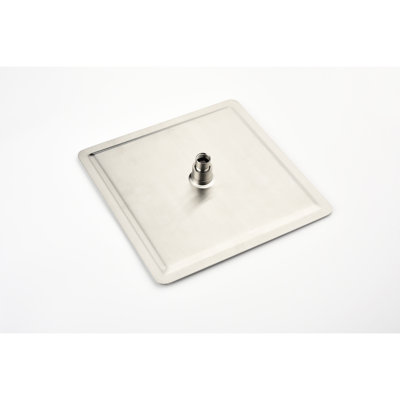 Bathroom Rain Shower Head In Brushed Nickel - Stainless Steel, Self-Cleaning Nozzle, High , Water Saving, Works With Arm