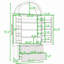 Armoire de cuisine en bois avec 2 tiroirs et 8 tablettes de porte réglables-1356887468