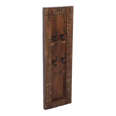 Rivero Solid Wood Wall 3 - Hook Wall Mounted Coat Rack
