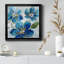 «Flowering Blues I», reproduction d'art sur toile encadrée-1185021407-1185021405