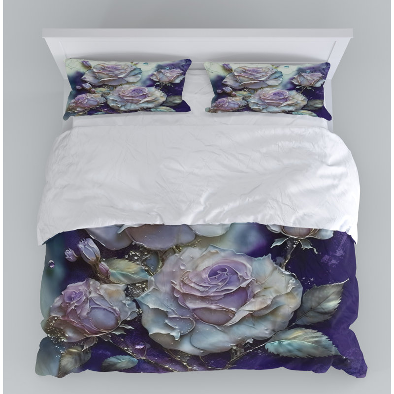 Floral Duvet Cover, Twin Duvet Cover + 1 Queen Sham