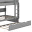 Lit superposé avec rangement et lit gigogne, structure de lit superposé en bois peu encombrante avec tablettes de chevet-649882144-649882145