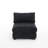 Upholstered Gray Faux Rabbit Fur Flannel Armless Chair with Pillow Back, Single Chair Module Part For Sectional Sofa-1671411246