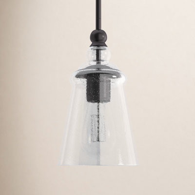 Frenchie Single Light Glass Dimmable Pendant
