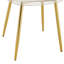 Ensemble de table et de chaises 7 pièces, table de salle à manger en verre trempé et 6 chaises en plastique transparent-130780388-130780390