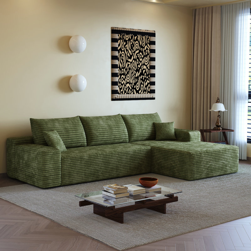 Cloud Sectional Sofa, Green