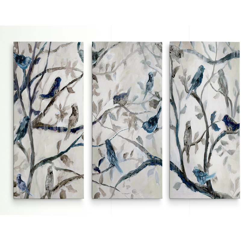 Chœur matinal - impression sur toile 3 pièces, H 40 po x l 60 po x 1,5 po
