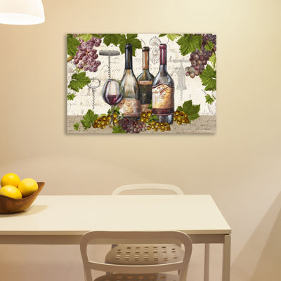 «Botanical Wine» par Tre Sorelle Studios - impression sur toile tendue