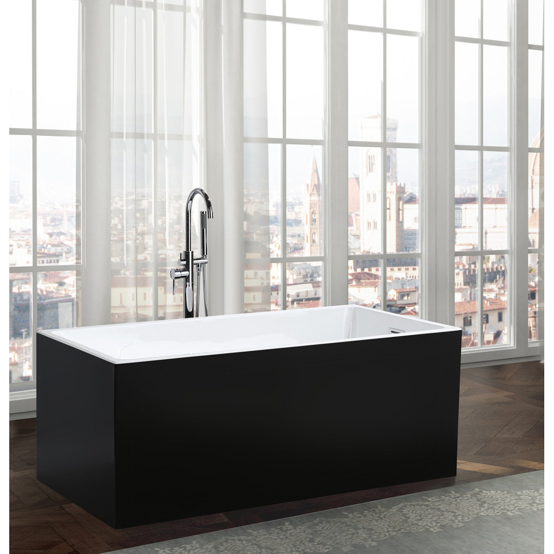 Toulouse 59.1'' x 29.5'' Freestanding Soaking Acrylic Bathtub Bellaterra Home