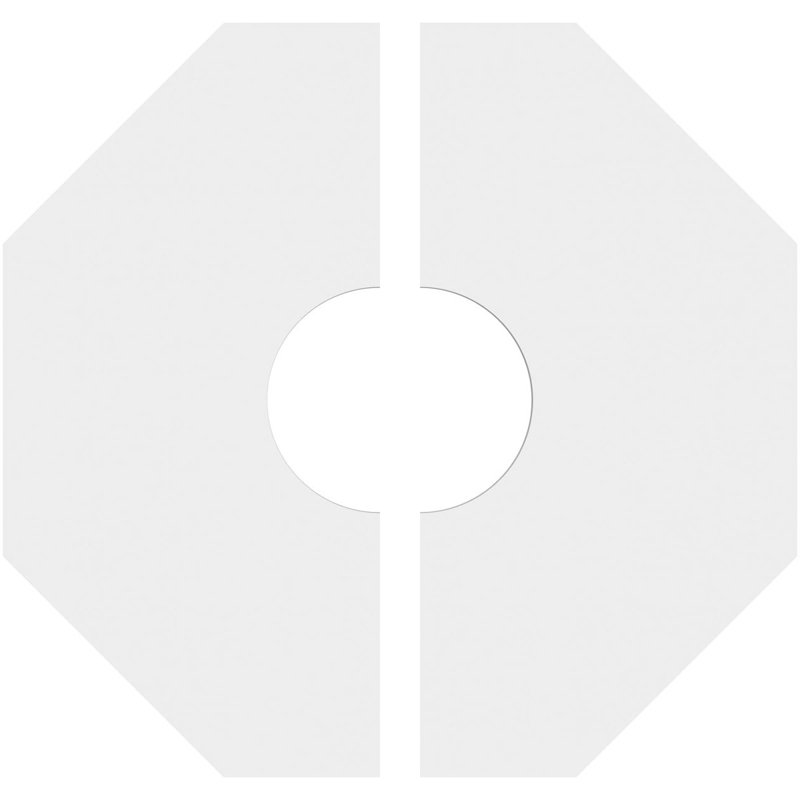 10" White PVC Contemporary Two-Piece Ceiling Medallion