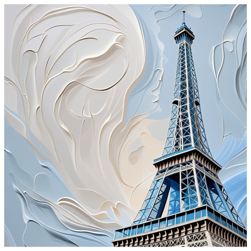 Jeté en molleton Tour Eiffel - Jetés d'architecture pour canapés ou lits, L 50 po x H 60 po