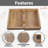 Handcrafted Mango Wood Jewelry Box with Carved Lid-120472270