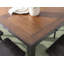 Table de salle à manger à pieds (1 feuille de 22 po, 2 tiroirs) avec glissières en bois