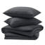 Striped 4-Piece Microfiber Bedding Set, Duvet Cover, Fitted Sheet & Pillowcases -116723913-116723904