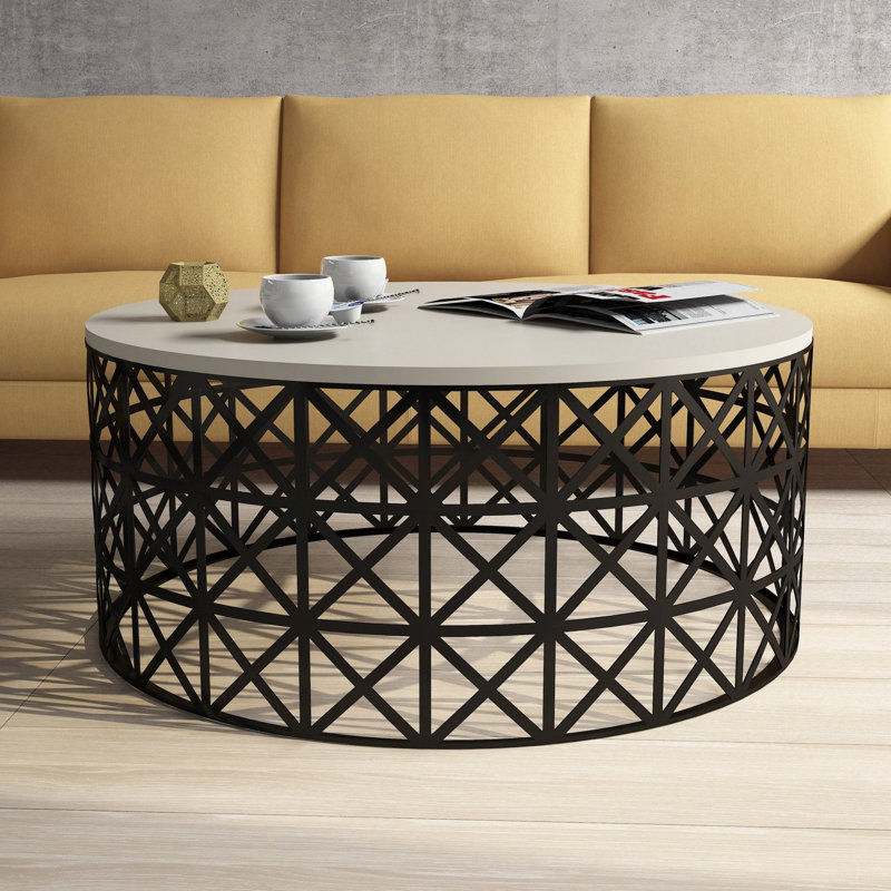 Table basse Knightdale, Crème