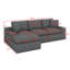 Canapé modulaire Cloud, canapé en chenille double couche avec assise profonde et poches latérales-813048174
