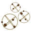 Ensemble de 3 boules Obitz - brun, or