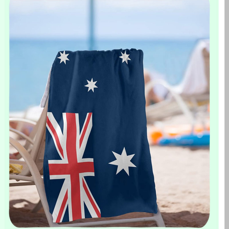 Aussie Pride Official Beach Towel 30 x 60 - Australian Flag Design