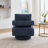 29.12" W Pillow Back Hollow Arm Swivel Accent Armchair-1070460331