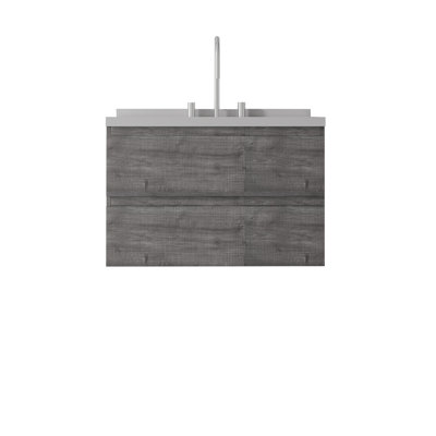 Meuble-lavabo flottant 30 po avec lavabo et tiroir à fermeture en douceur