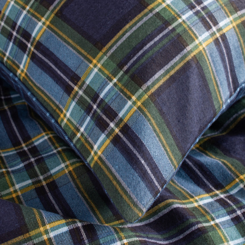 Cotton Chequered Duvet Cover with Pillowcases Included, Kingsize Duvet Cover + 2 Standard Pillowcases