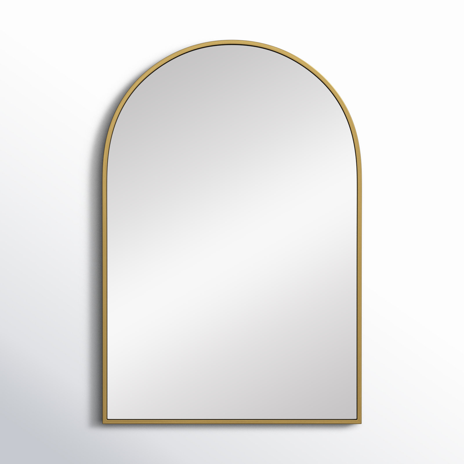 Sabine Metal Arch Wall Mirror, Brass, 36" x 24"