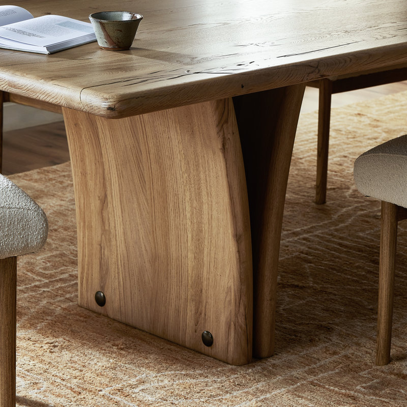 Marcon Dining Table-Grey Reclaimed French Oak, Natural