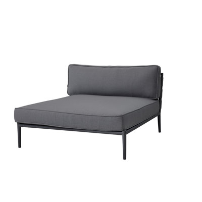 Conic 47.3" Wide Outdoor Patio Daybed with Cushions