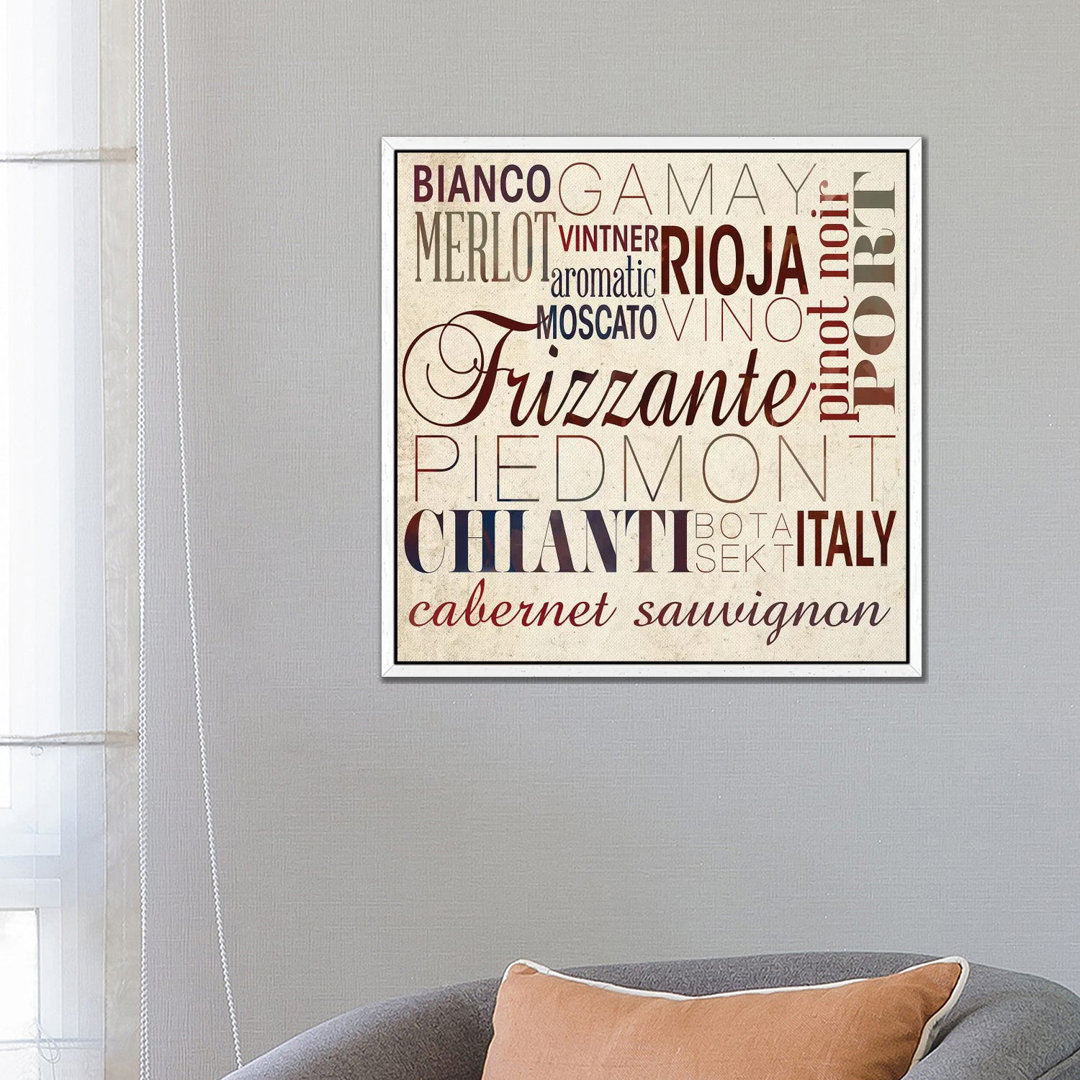 Wine Words I von SD Graphics Studio - Galerie-verpackte Leinwand Giclée auf Leinwand