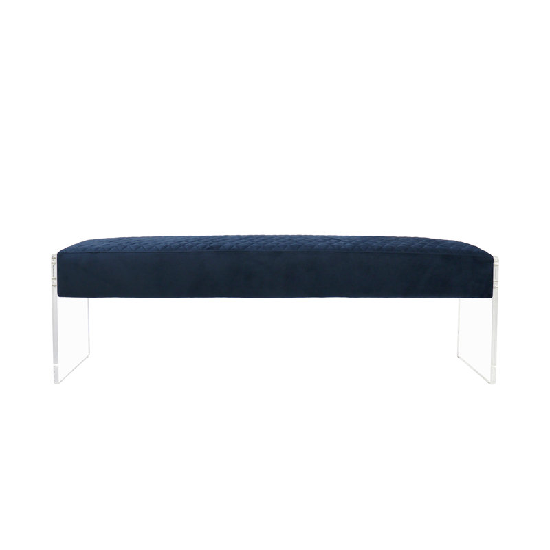 Tribecca Upholstered Bench, Blue
