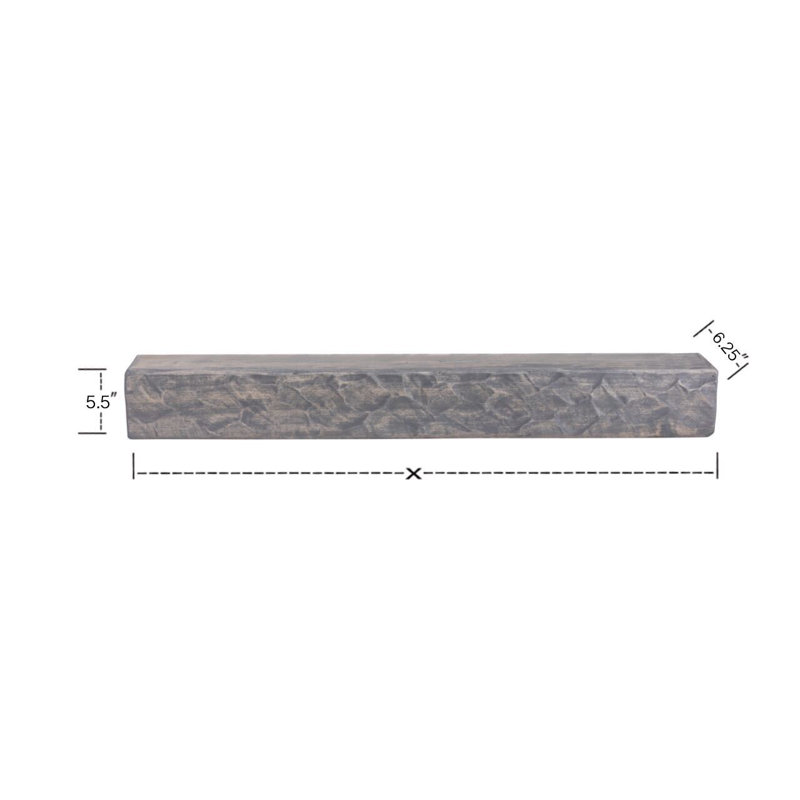 36" Dark Chocolate Wood Rustic Mantel Shelf