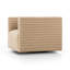 Calandre Swivel Chair-Crete Ecru