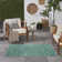 Mullican Sandy Solid Blue/Green Easy Care Indoor/Outdoor Area Rug