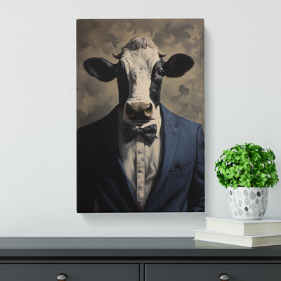 Cow In A Suit No.4 - No Frame Print