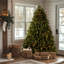 Downswept Douglas Green Fir Artificial Christmas Tree with Dual Color® LED Lights with Stand-1156369256