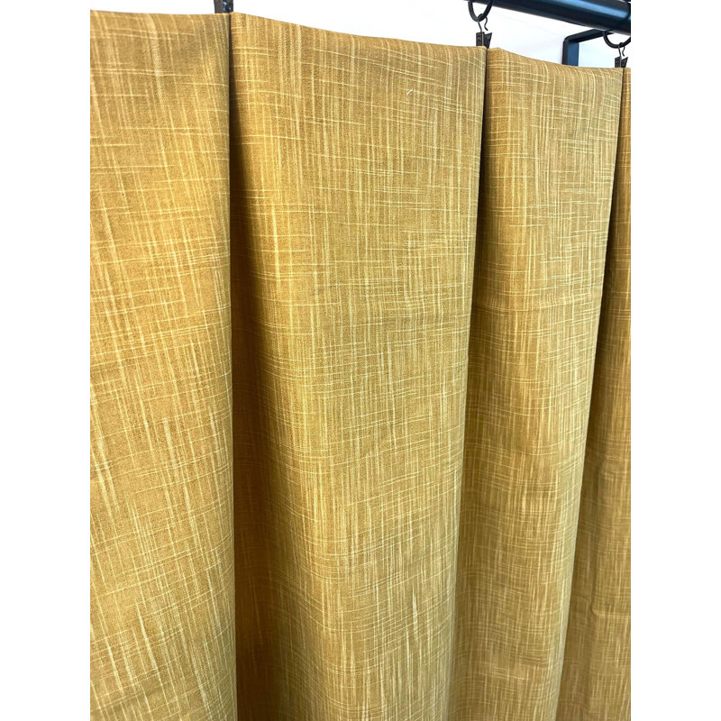 Rideaux en coton jaune moutarde, L 25 po x L 84 po