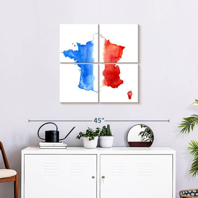 Carte de Borges du drapeau de la France
