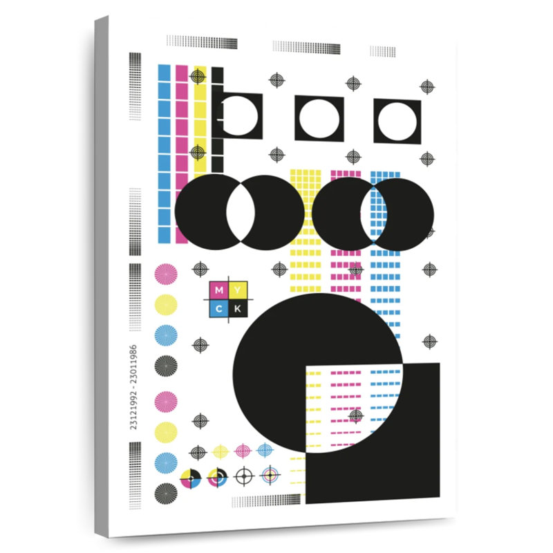 Avery Geometric CMYK, 24" H x 16" W