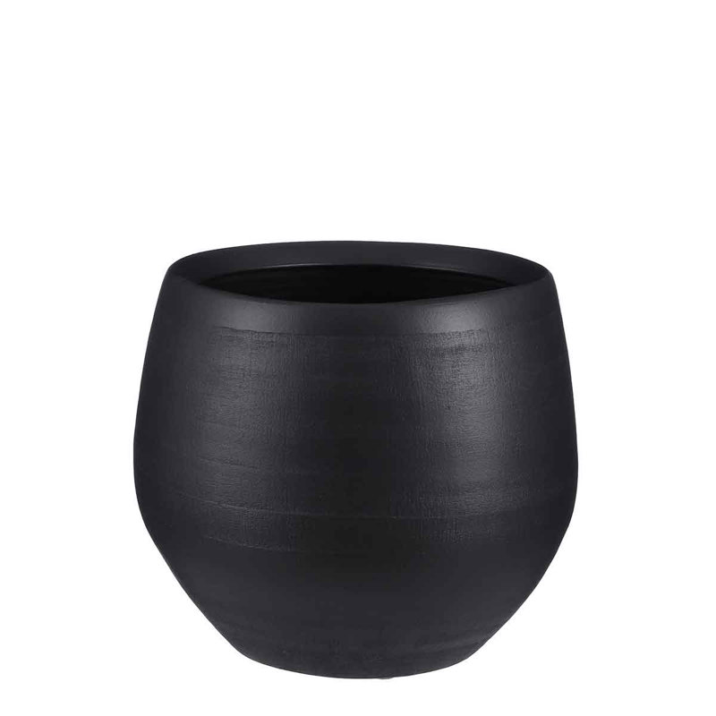Cecilio Handmade Planter, 25cm H x 29cm W x 29cm D, Black