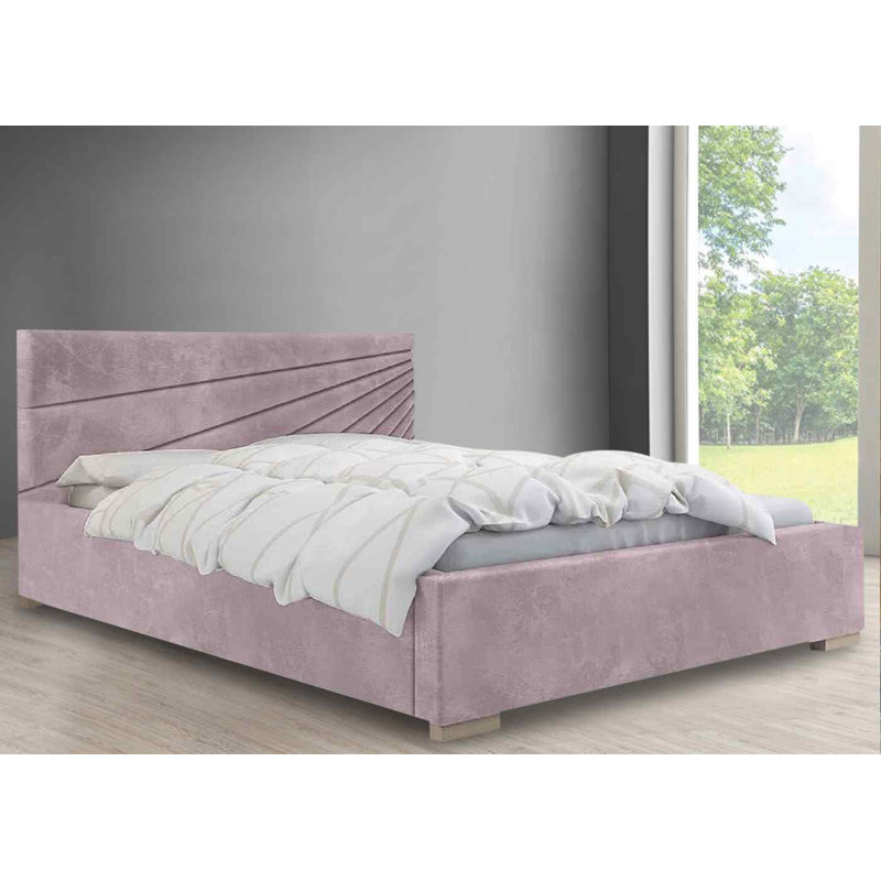 Upholstered Bed, Single (3'), Pink