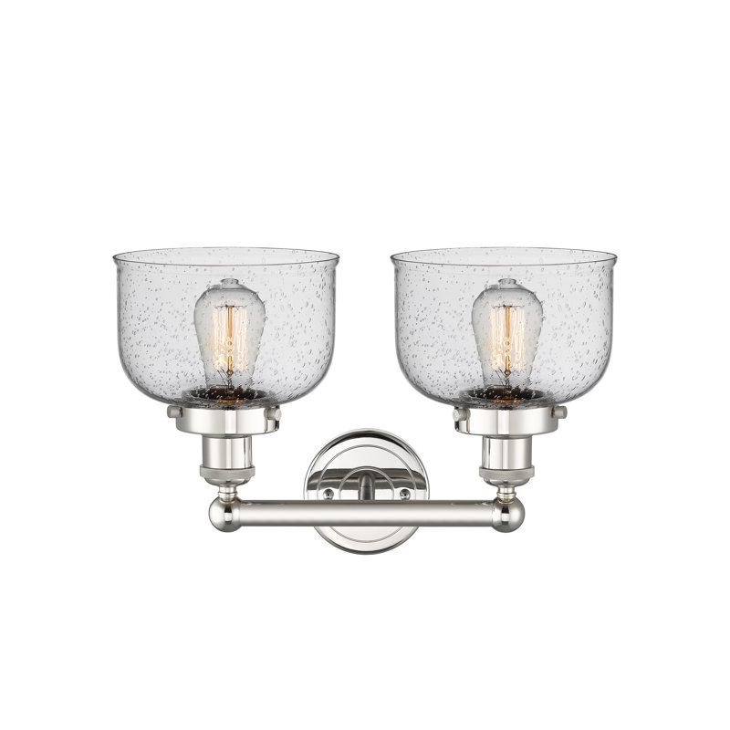 Éclairage pour meuble-lavabo à 2 lumières à intensité variable Arlester, Bullé, Nickel poli
