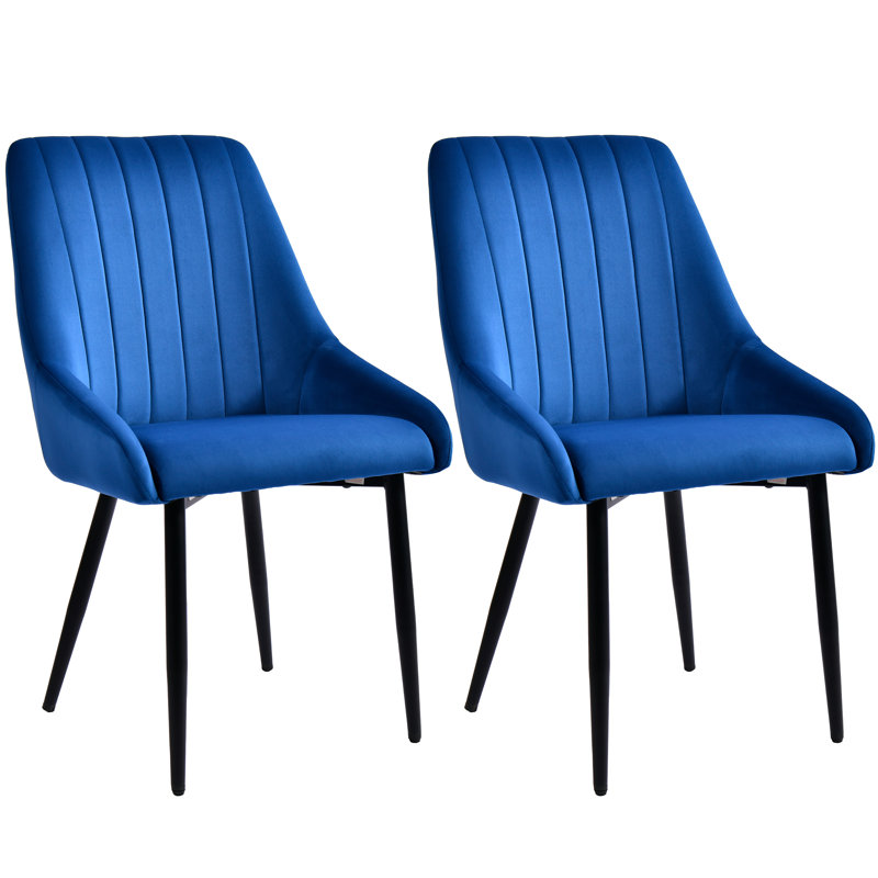 Chaise de salle à manger Girton, Bleu foncé
